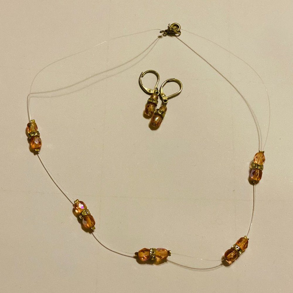 Coral Necklace & Earring Set